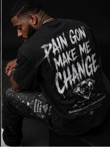 DBUP Men’s Pain Gon’ Make Me Change Graphic T-Shirt