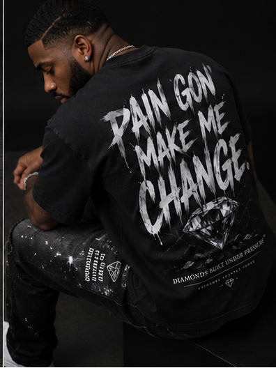 DBUP Men’s Pain Gon’ Make Me Change Graphic T-Shirt