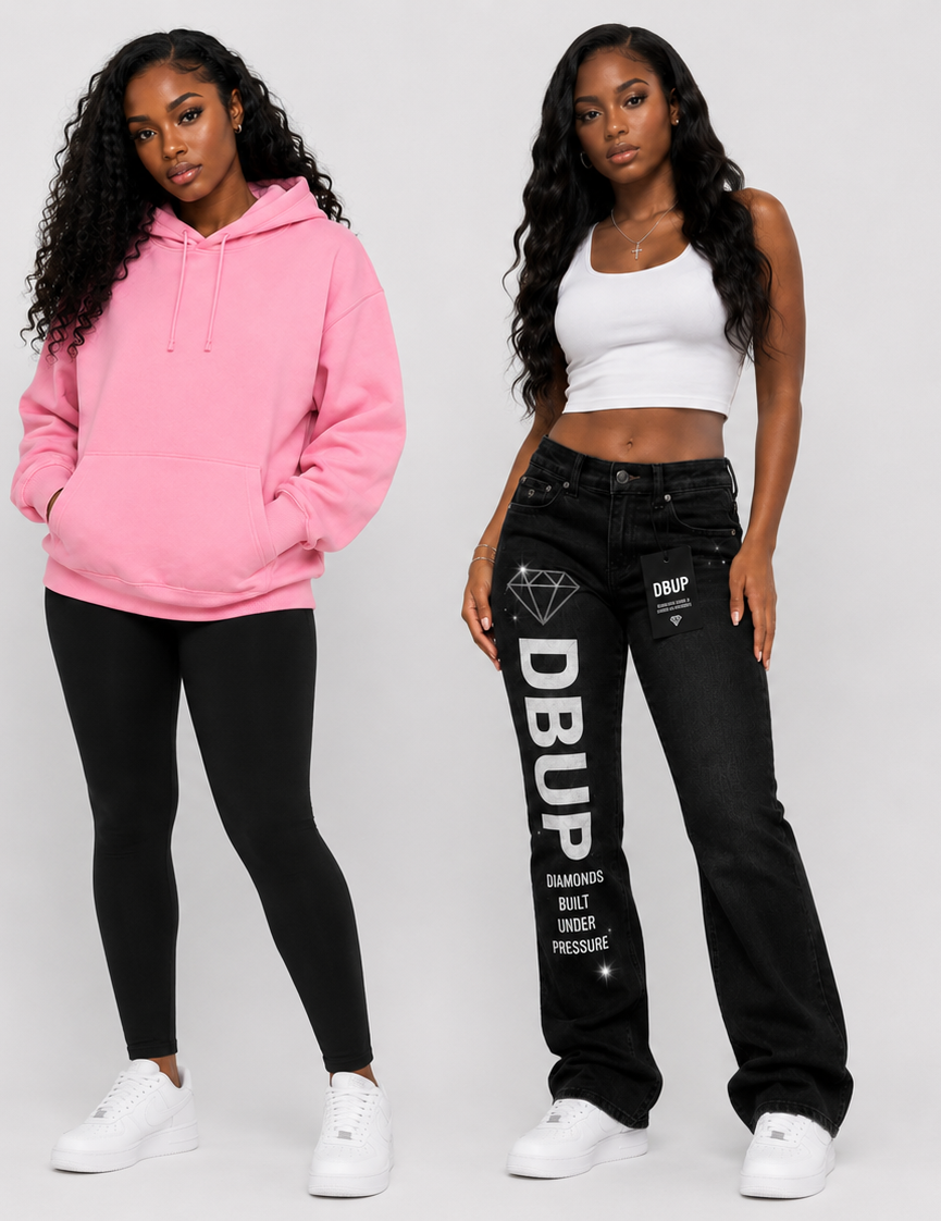 DBUP Women’s Streetwear Bundle – Hoodie & Denim Jeans jklfsh